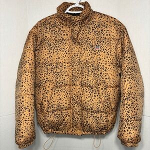 Levi's Women’s Sydney Short Leopard Print Puffer Bomber Jacket